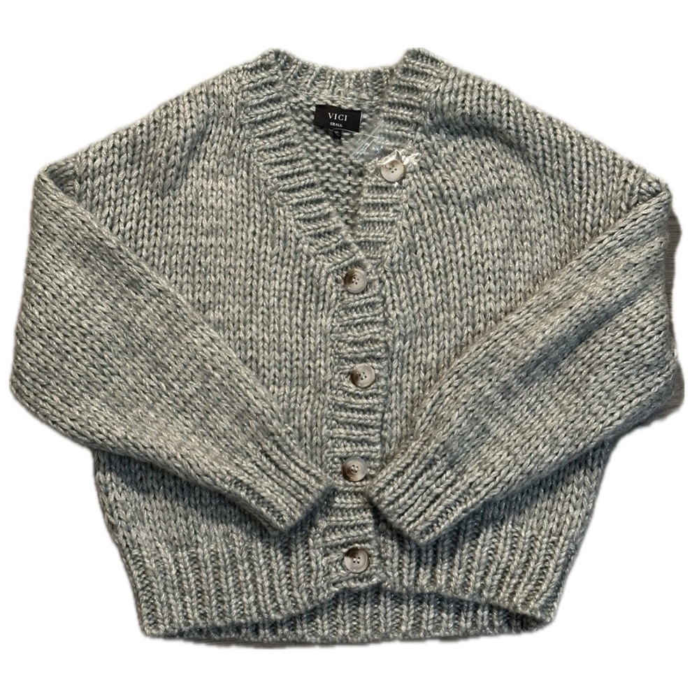 VICI Cable Knit Sparkle Sweater